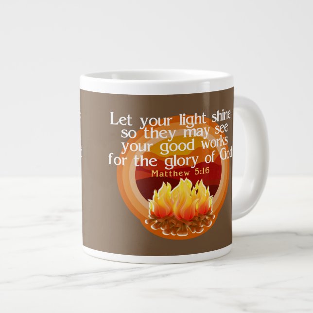 Deja que tu luz brille tazas cristianas (Derecha)