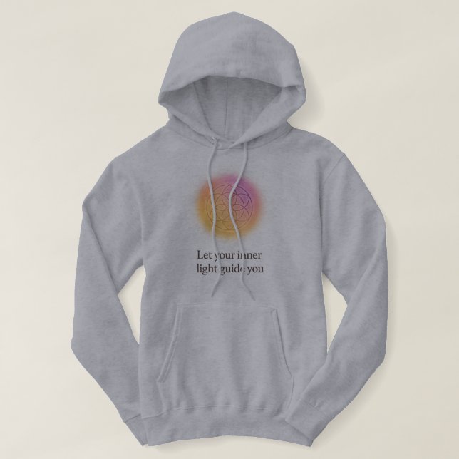 Deja que tu luz interior te guíe Sudadera espiritu (Diseño del anverso)
