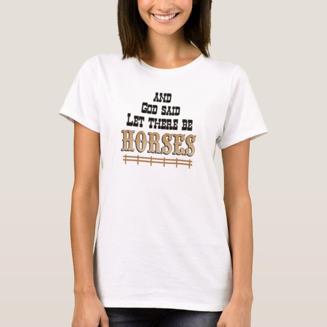 Dejado haya CAMISETA de los CABALLOS (Anverso)