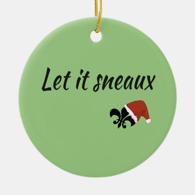 Dejado lo ornamento del navidad de Sneaux Luisiana (Frente)