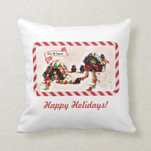 Dejáis le nevar almohada del día de fiesta de la