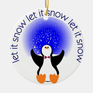 Dejáis le nevar ornamento del pingüino