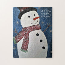 Dejáis le nevar rompecabezas del muñeco de nieve