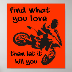 Déjalo Matarte Cartel Señal Motocross Dirt Bike
