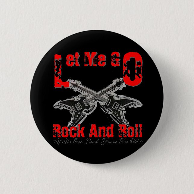 Déjame Ir Rock Y Rodar Botón Negro (Anverso)
