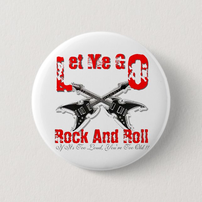 Déjame Ir Rock Y Rodar Botón Negro (Anverso)