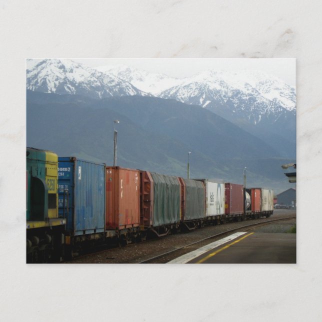 Dejando la tarjeta postal de la estación (Anverso)
