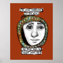 Dejando su arte en el muro Poster