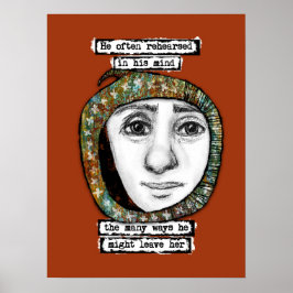 Dejando su arte en el muro Poster