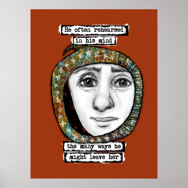 Dejando su arte en el muro Poster (Frente)