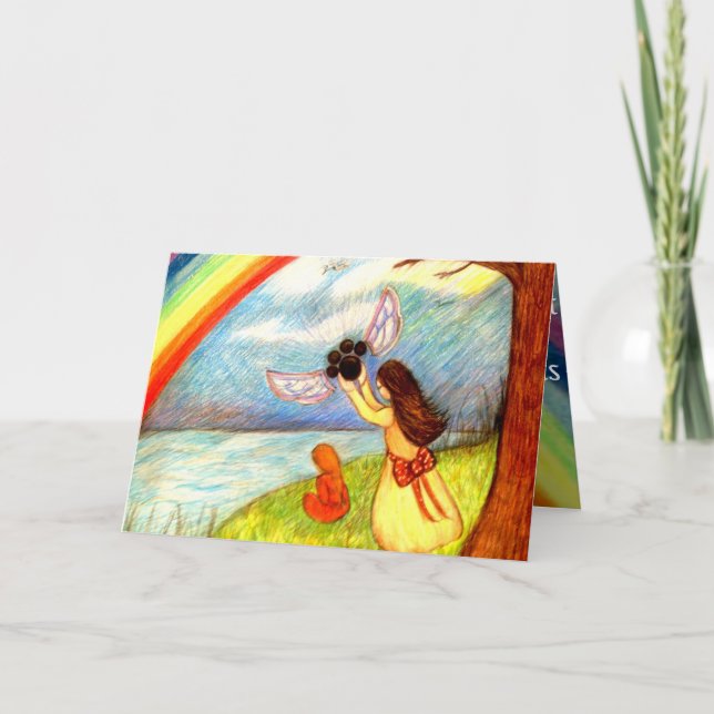 "Dejando va" la tarjeta de condolencia en animal (Anverso)