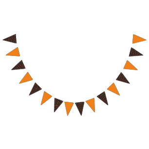 Dejar caer pancarta Fiesta (Marrón y Naranja)