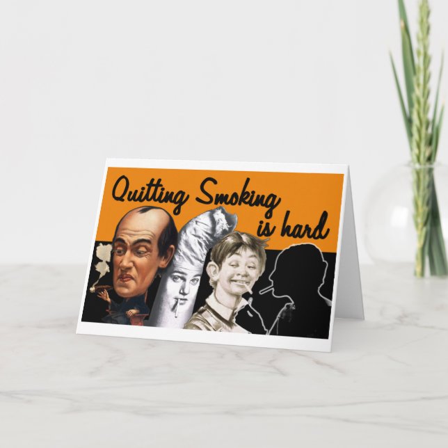 Dejar de fumar es difícil - Tarjeta de felicitació (Anverso)