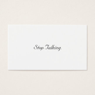 Dejar de hablar de tarjetas