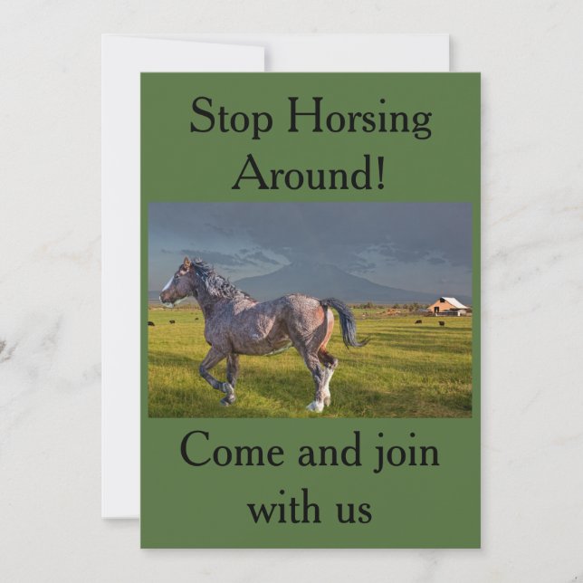 DEJAR DE HACER CABALLO ALREDEDOR DE LA INVITACIÓN (Anverso)