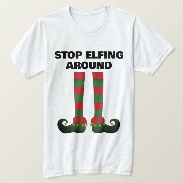 Dejar de jugar alrededor de la camiseta de Navidad (Anverso del diseño)