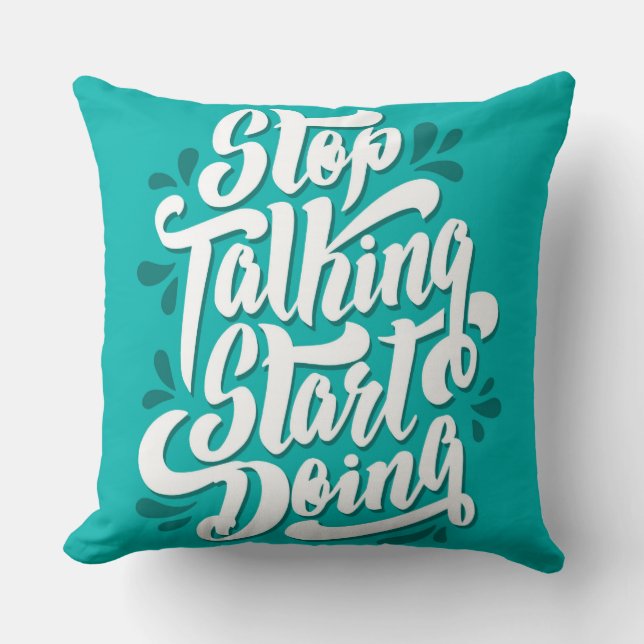 Dejar De Tomar Comenzando A Hacer Almohada Decorat (Anverso)