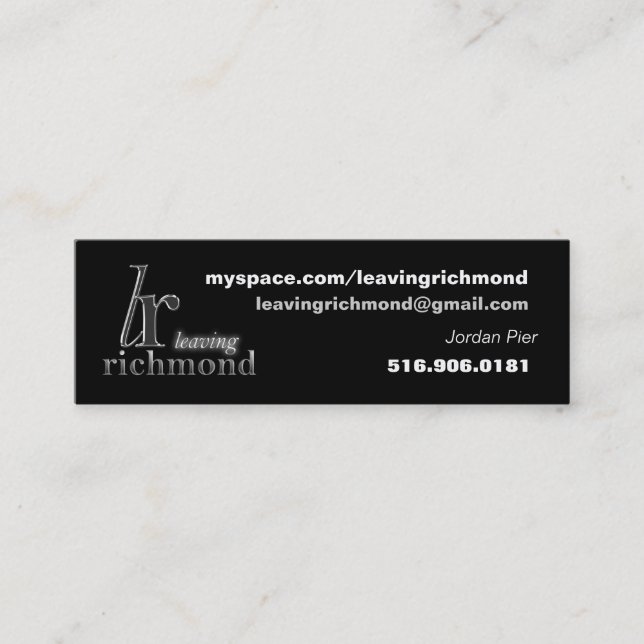 Dejar la tarjeta del perfil de Richmond (Anverso)