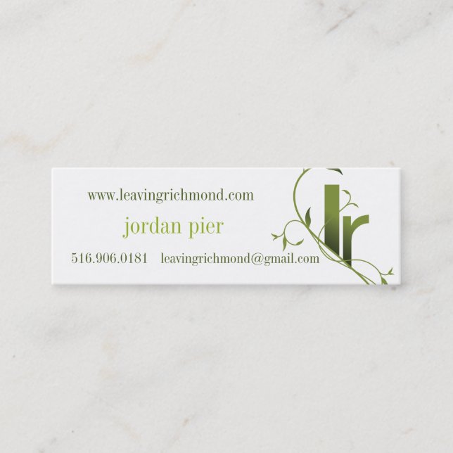 dejar las tarjetas de Richmond (Anverso)