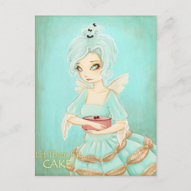 Dejar que comieran pastel - tarjeta postal de anto (Anverso)