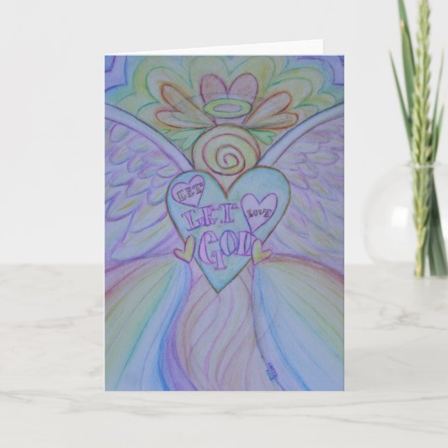 Dejar que el amor deje a Dios Angel Nota de Arte o (Anverso)