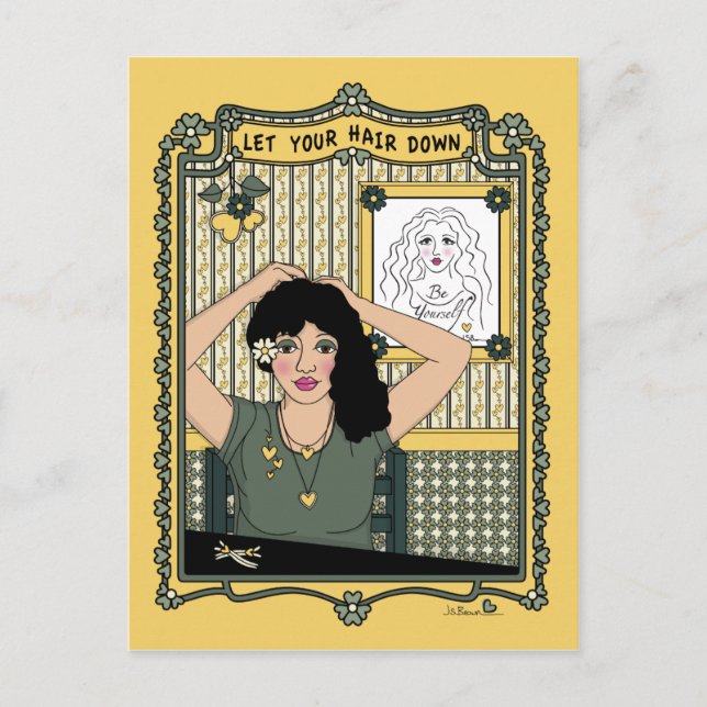 Dejar que el pelo caiga_C_ postal (Anverso)