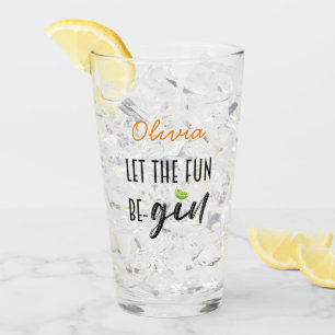 Dejar que la diversión sea-gin el vidrio personali