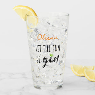 Dejar que la diversión sea-gin el vidrio personali