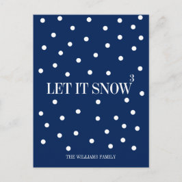 Dejar que la nieve Navidad la tarjeta postal de va