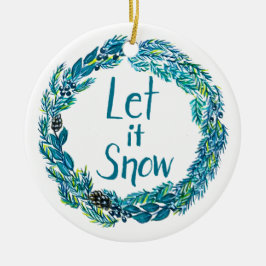 Dejar que la nieve sea adorno