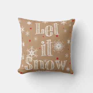 Dejar que la nieve sobre la almohada de papel de i