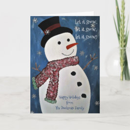 Dejar que neven la tarjeta de Navidades