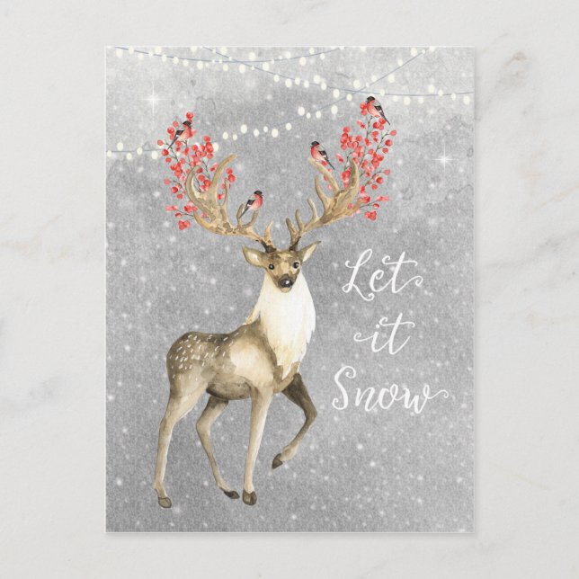 dejar que neven navidades de vacaciones postales d (Anverso)