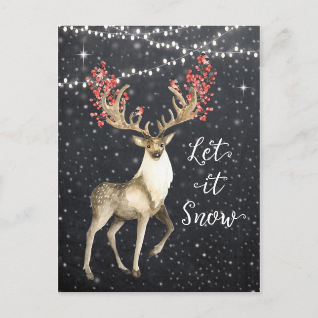dejar que neven navidades de vacaciones postales d (Anverso)