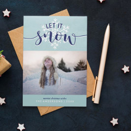 Dejar que neven tarjetas de fotos de vacaciones