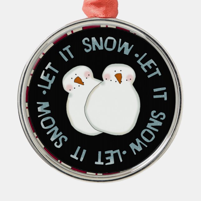 Dejar que nieve, ornamento de Keepsake (Frente)