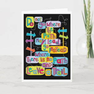 Deje a su propio rastro la tarjeta de felicitación