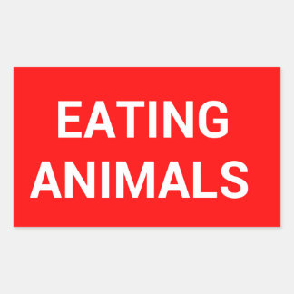 DEJE DE COMER ANIMALES DEJE DE COMER PEGATINA RÓTU