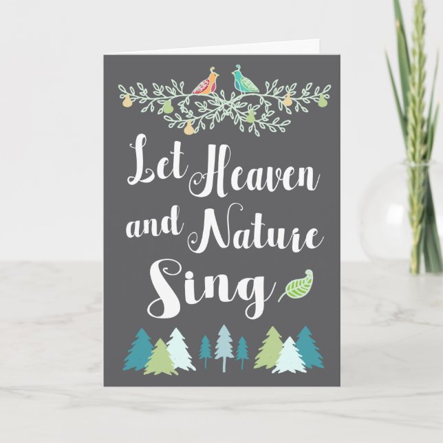 Deje el cielo y la naturaleza cantar navidad (Anverso)