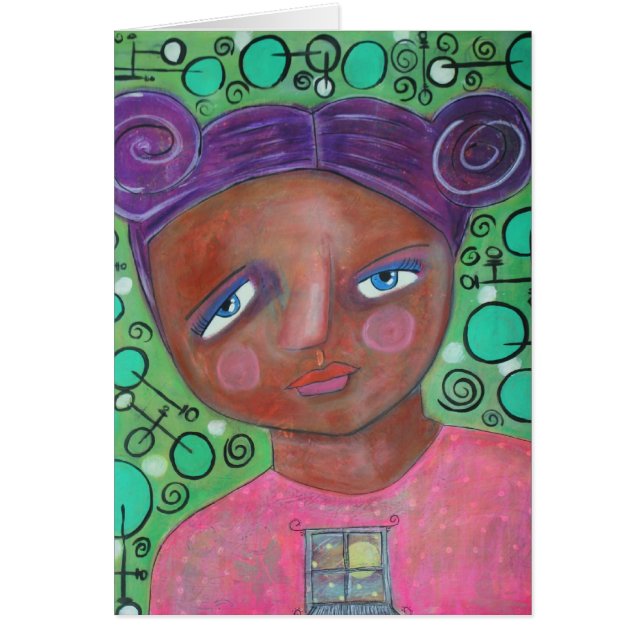 Deje el claro de luna en tarjeta en blanco (Frente)