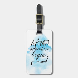 Deje la aventura comenzar la etiqueta