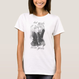 Deje la camisa de los chicas del amor de los