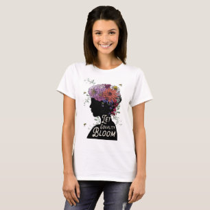 Deje la camiseta de las mujeres de la floración de