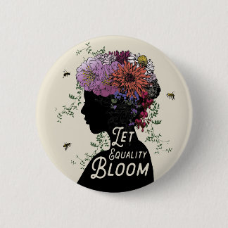 Deje la floración de la igualdad - botón redondo