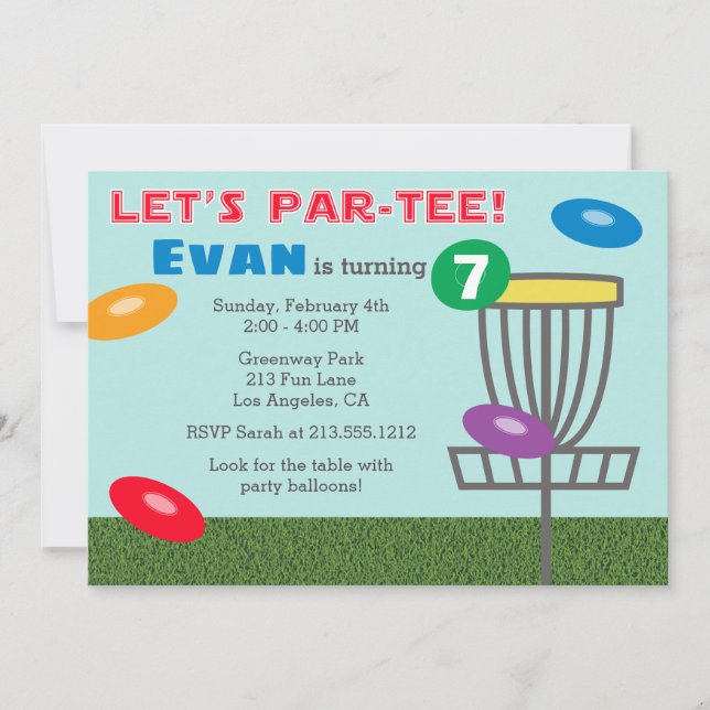 DEJE la invitación de la fiesta de cumpleaños del (Anverso)