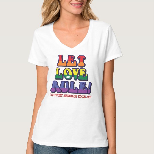 ¡Deje la regla del amor! Camiseta de la igualdad (Anverso)
