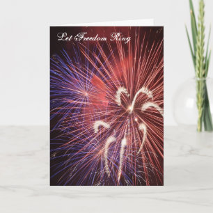 Deje la tarjeta de los fuegos artificiales del