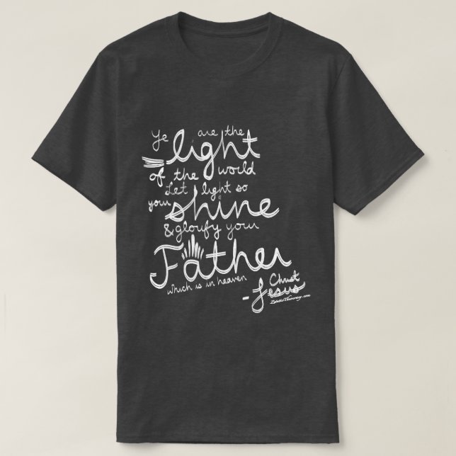 Deje su camisa ligera de la biblia del brillo KJV (Diseño del anverso)