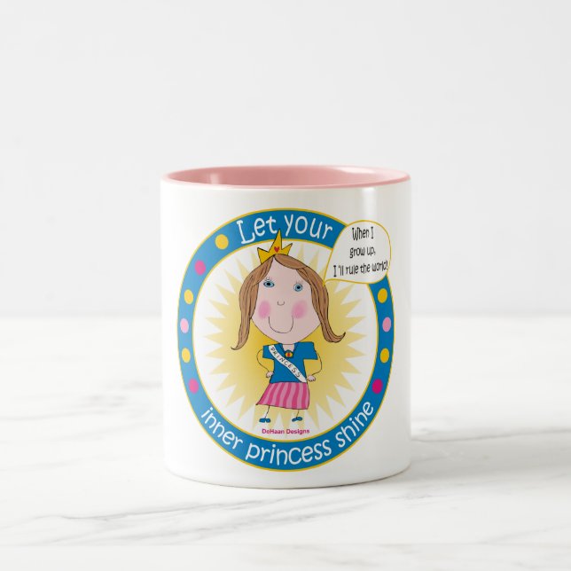 Deje su taza interna del brillo de la princesa (Centro)