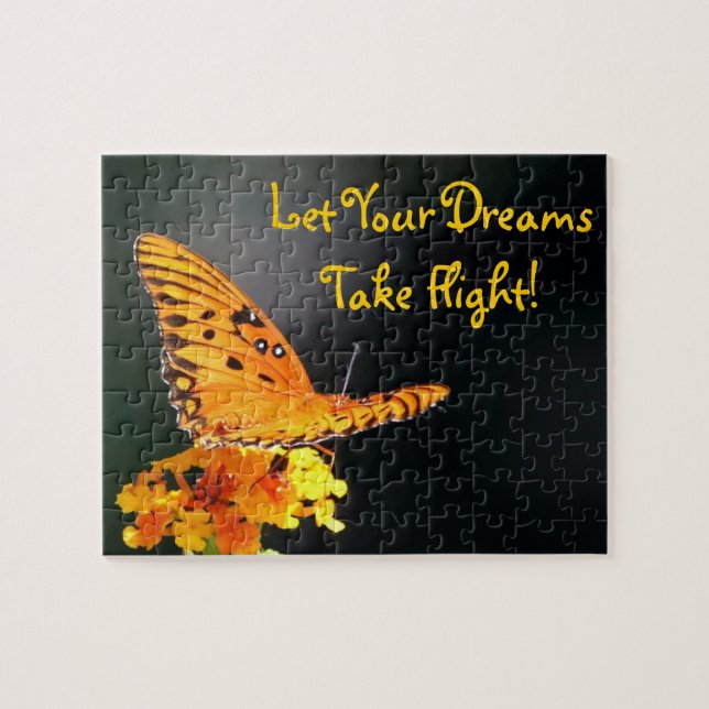 Deje sus sueños… Rompecabezas de la mariposa (Horizontal)